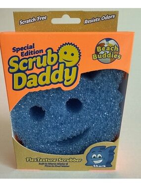 Scrub Daddy Special Edition Beach Buddies SHARK Non Scratch Scrubber.